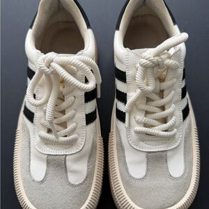 Adidas Women's White and Black Sneakers